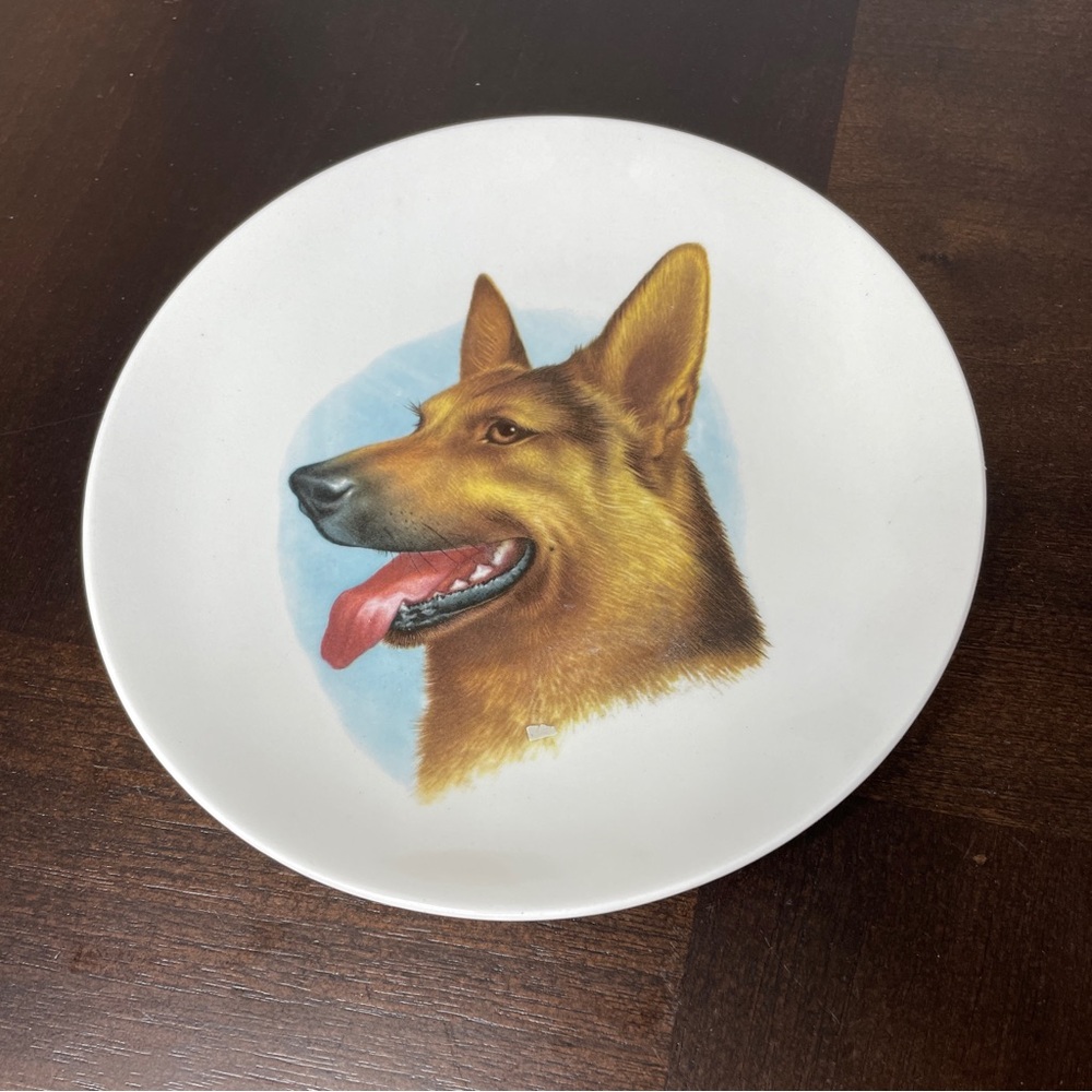 German Shepherd Collector Plate Staffordshire England 7”